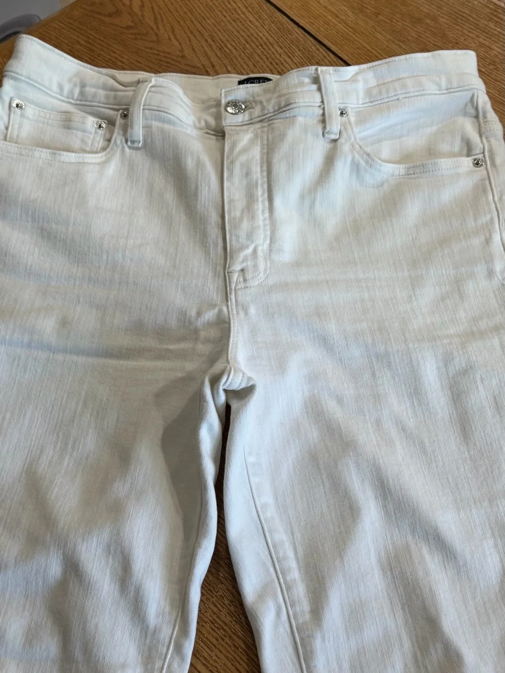 J. Crew Women's High-Rise Jeans — White